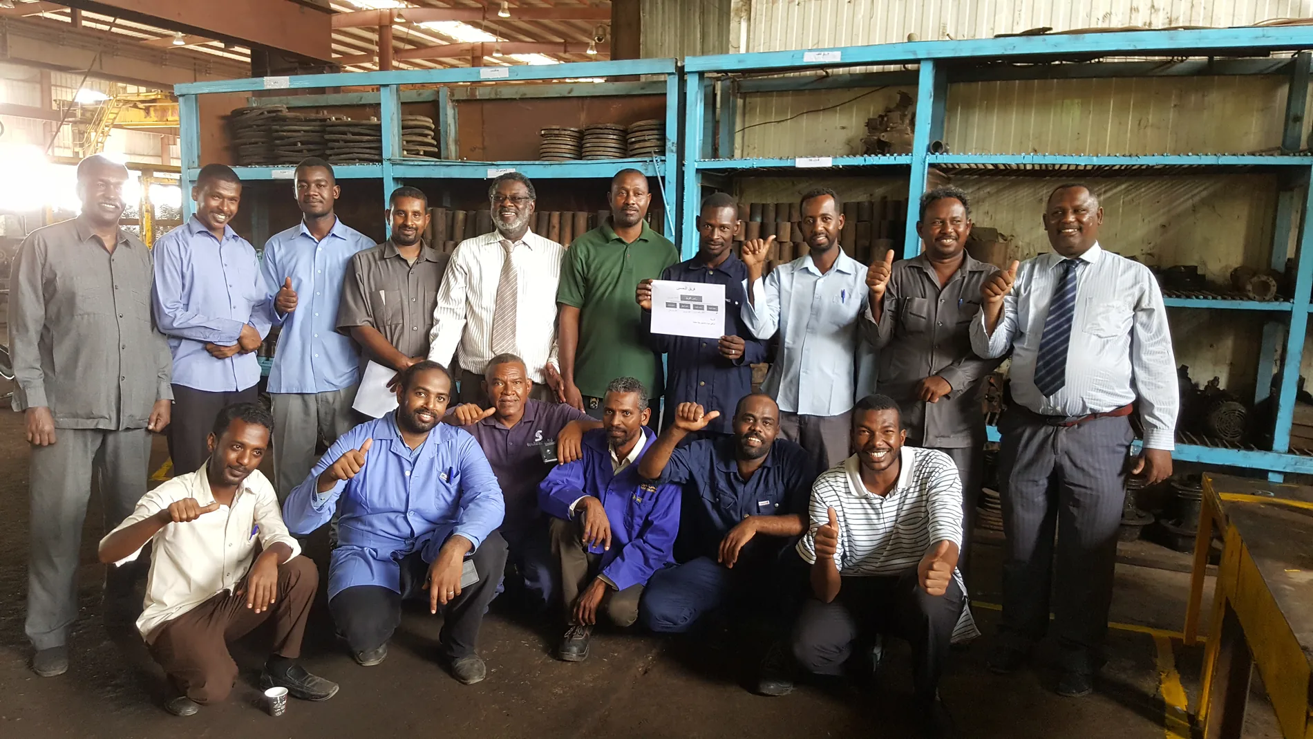 Industrial team after an applied workshop